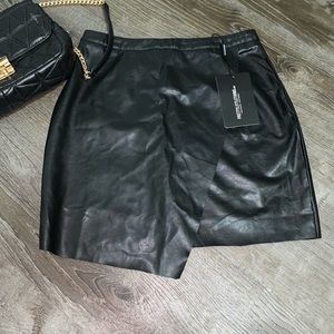 Black leather skirt